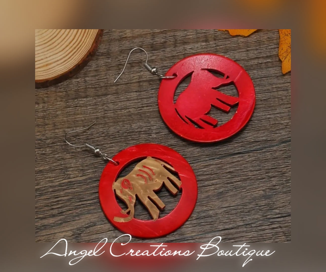 Elephant Round earrings