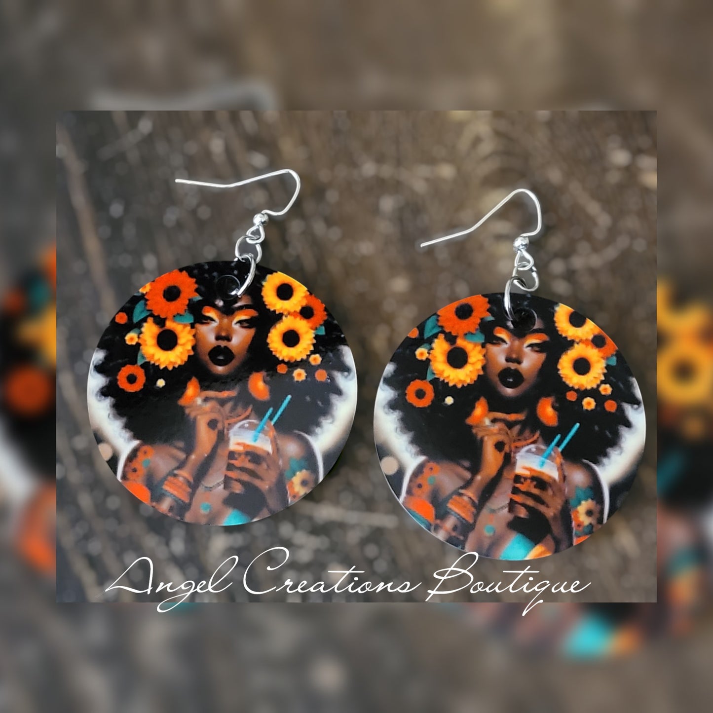 Black Goddess Earrings