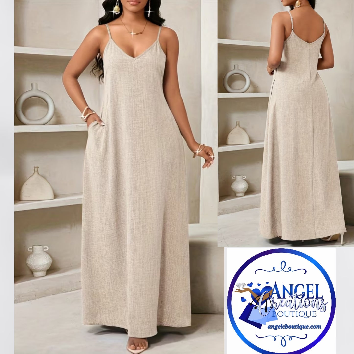 Khaki Maxi Dress