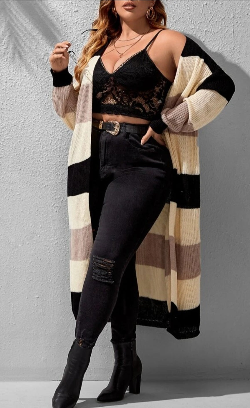 Color Block Cardigan