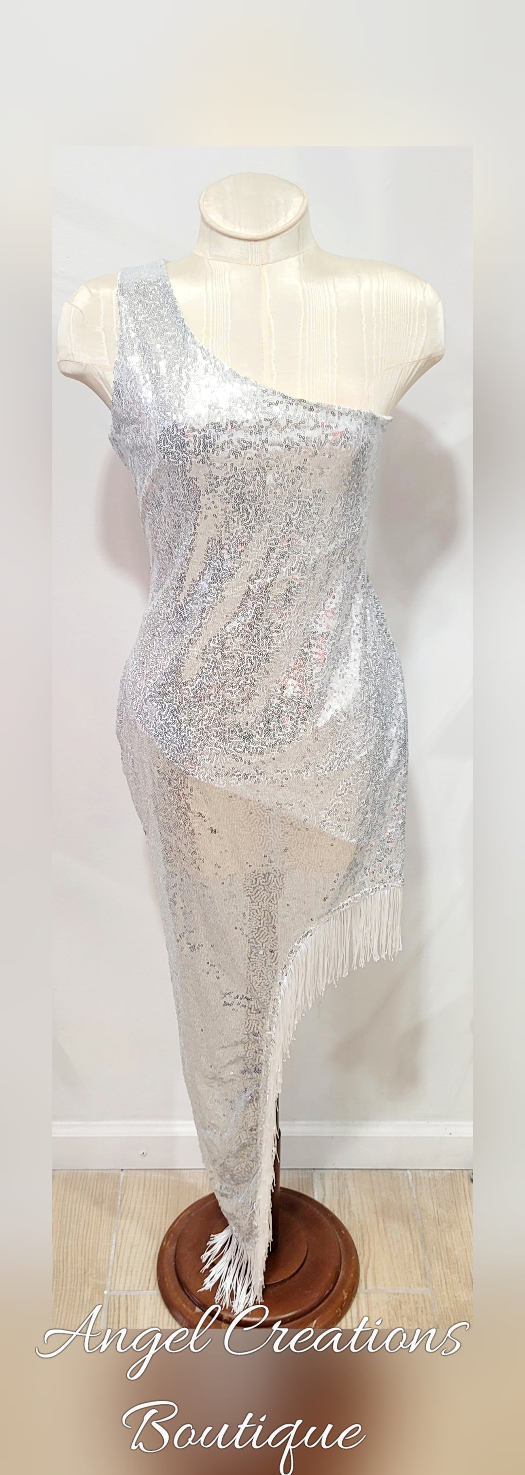 Silver Sequin Dress