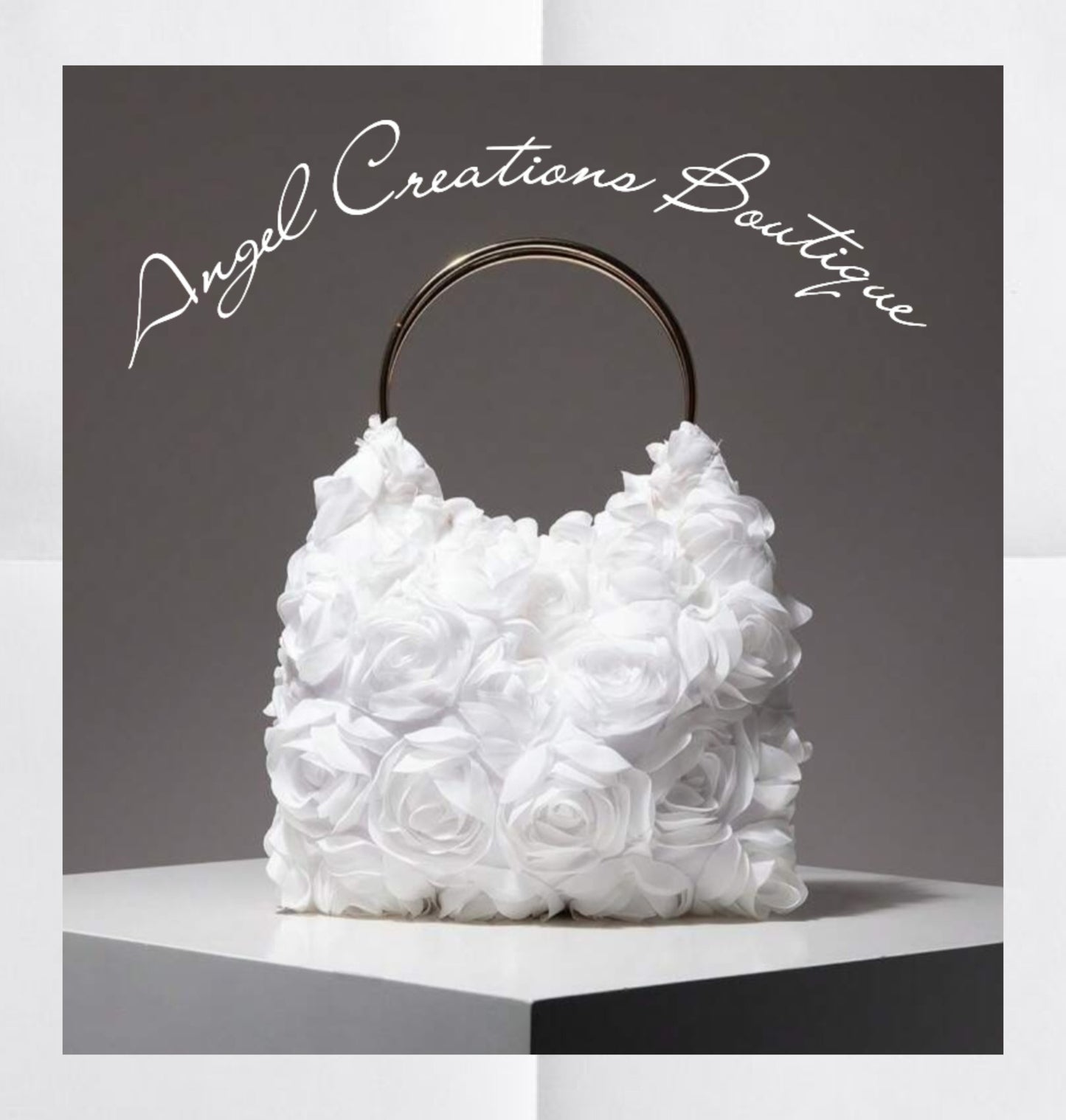 White Roses Evening Bag