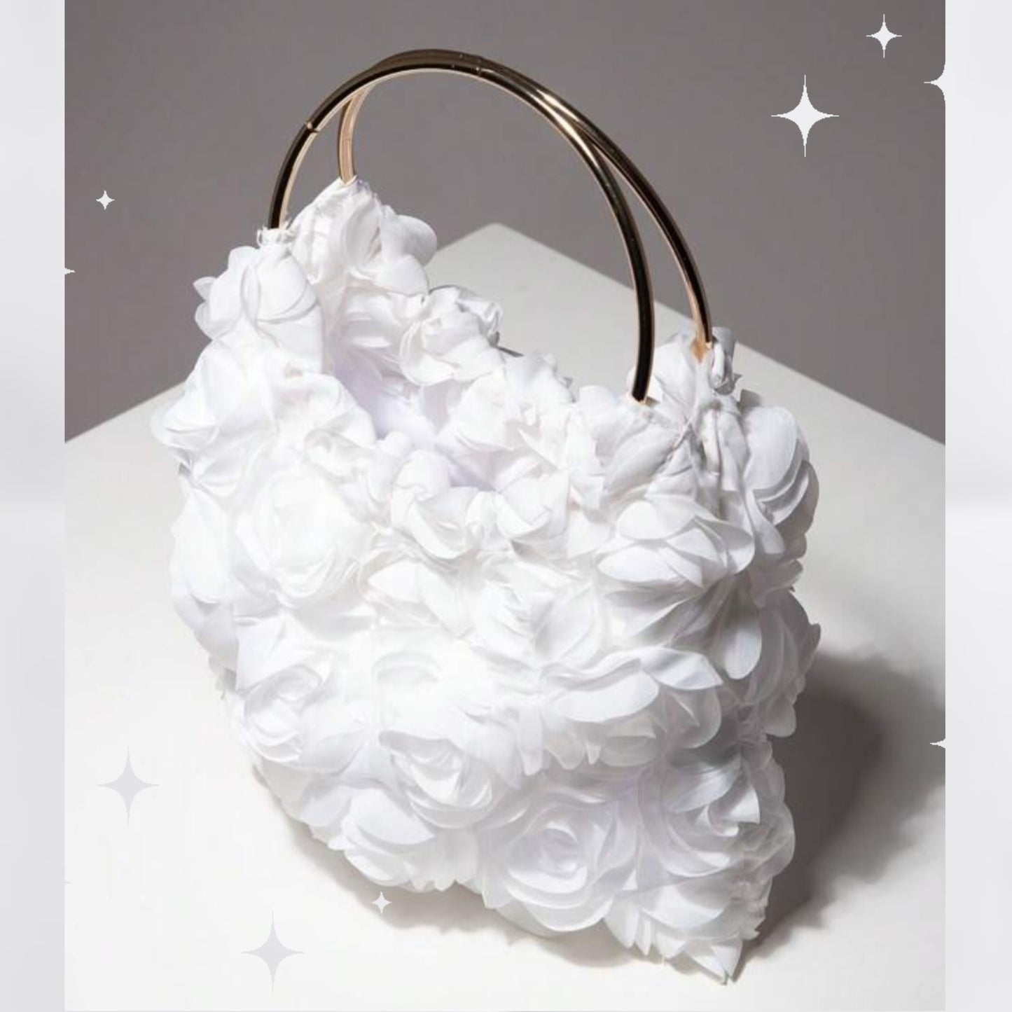 White Roses Evening Bag