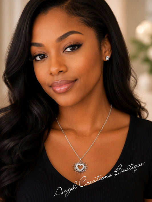 Radiant Heart Necklace Set