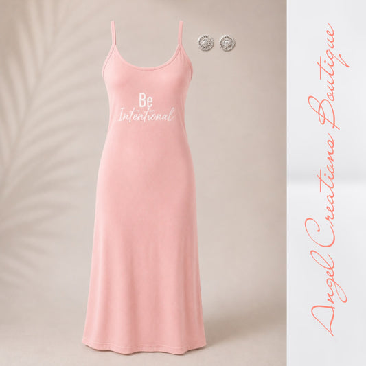 Pink Ribbed Midi Be Intentional Dress