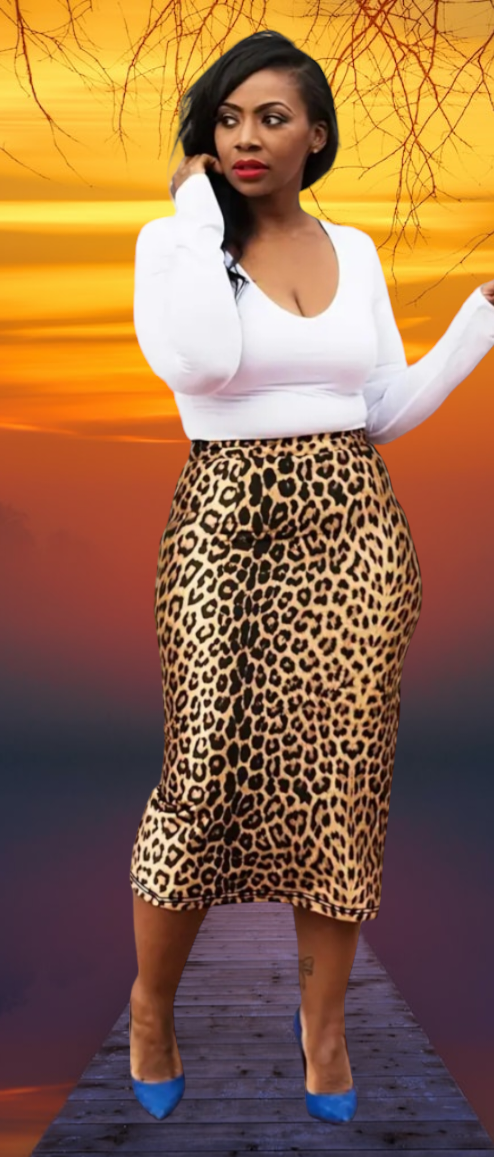 Leopard Print Love skirt