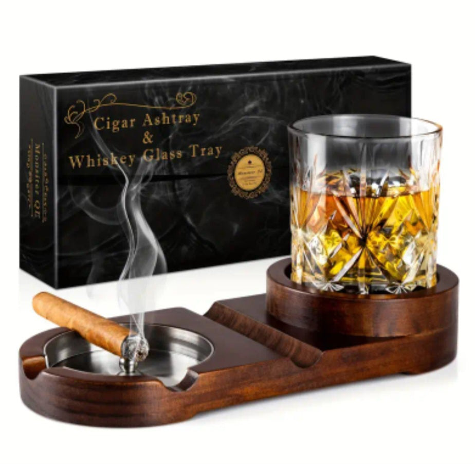 Cigar ashtray & Glass holder