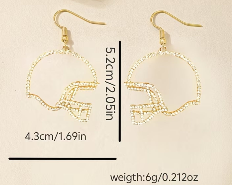 Gridiron Glam Helmet Earrings