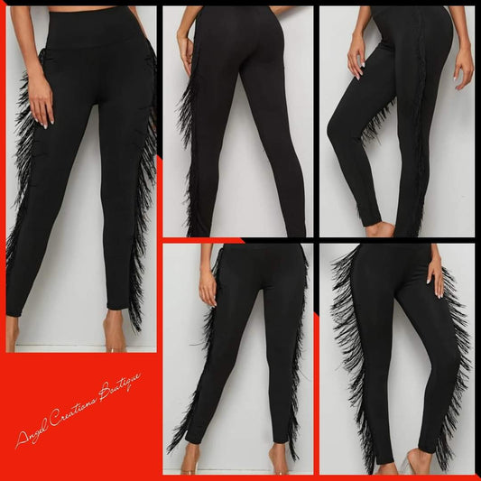 Waist Fringe Leggings