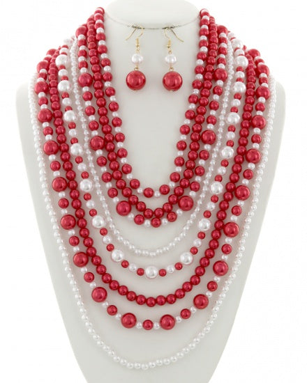 Multi Pearl Necklace set